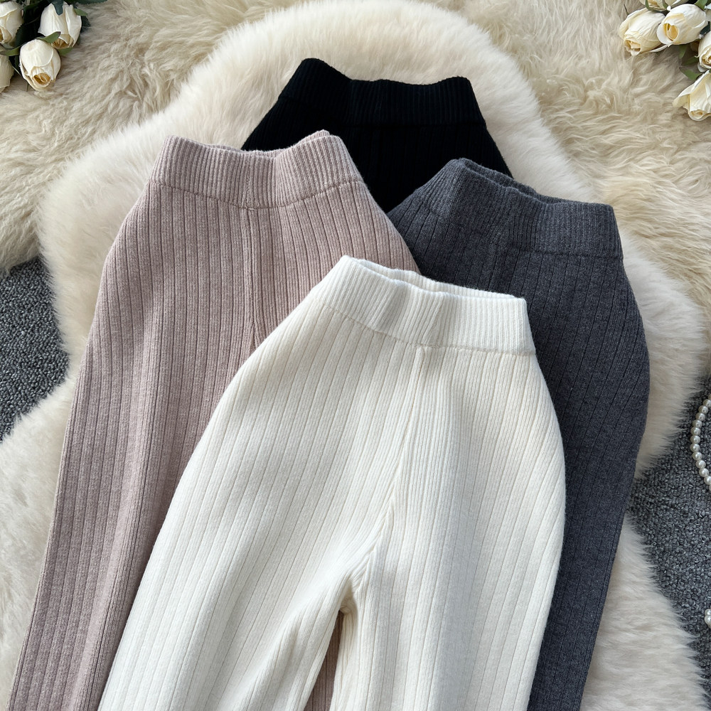 Straight pants elasticity leggings for women