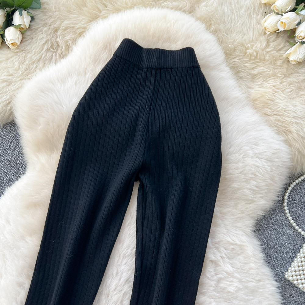 Straight pants elasticity leggings for women