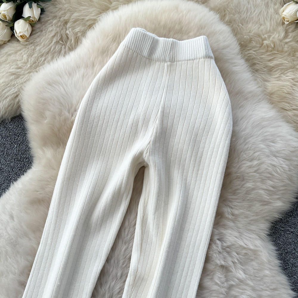 Straight pants elasticity leggings for women