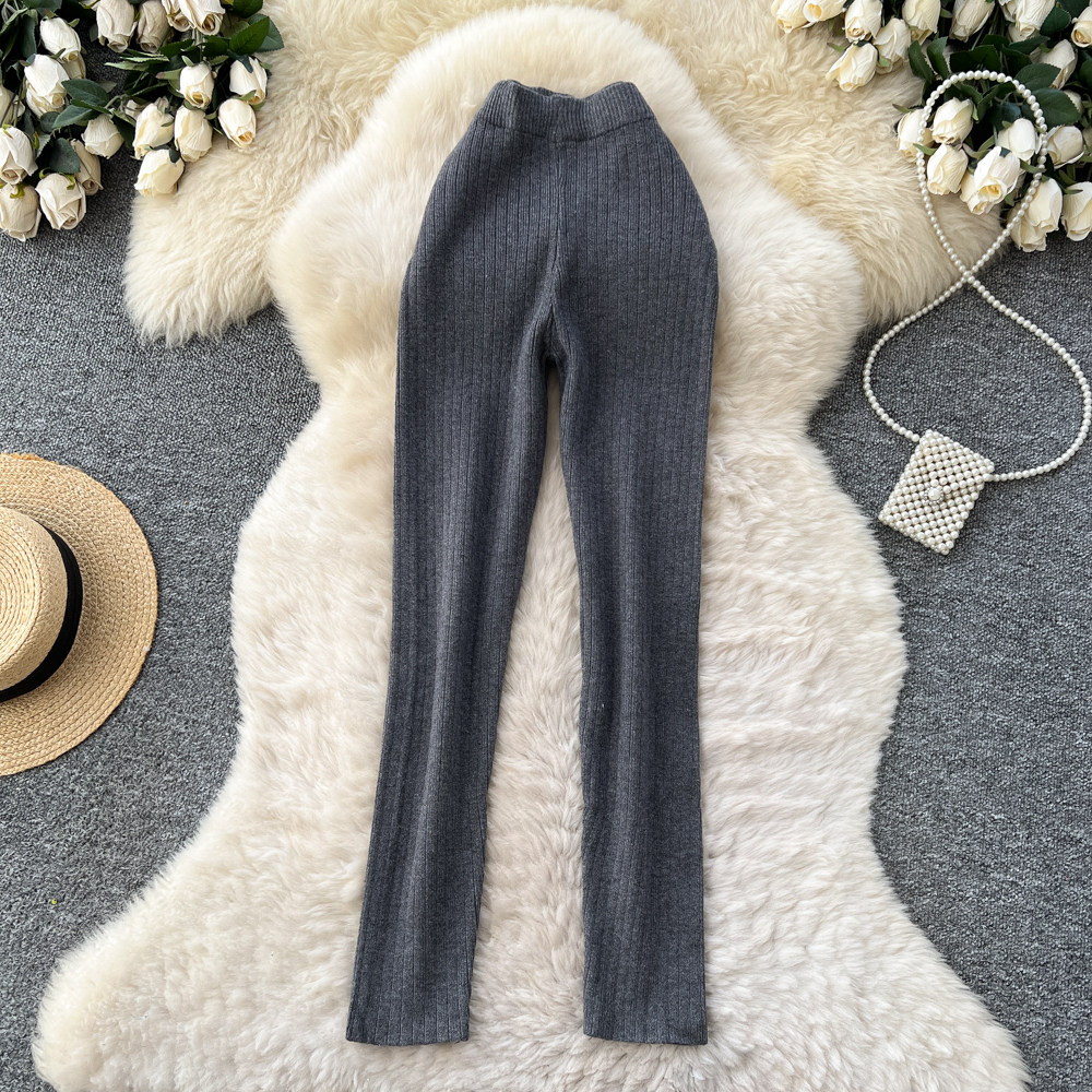 Straight pants elasticity leggings for women