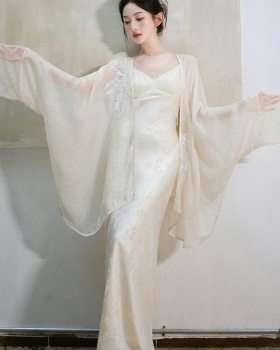 Chinese style summer cardigan sling dress a set for women