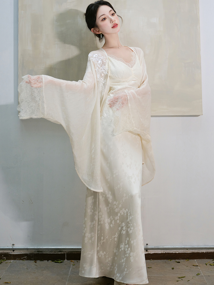 Chinese style summer cardigan sling dress a set for women