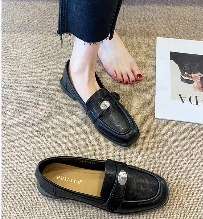 College style France style commuting flat loafers