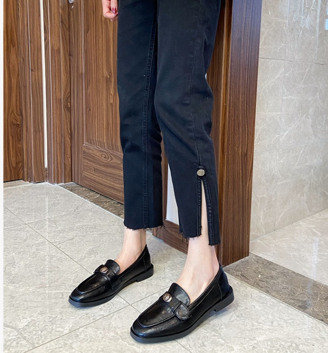 College style France style commuting flat loafers