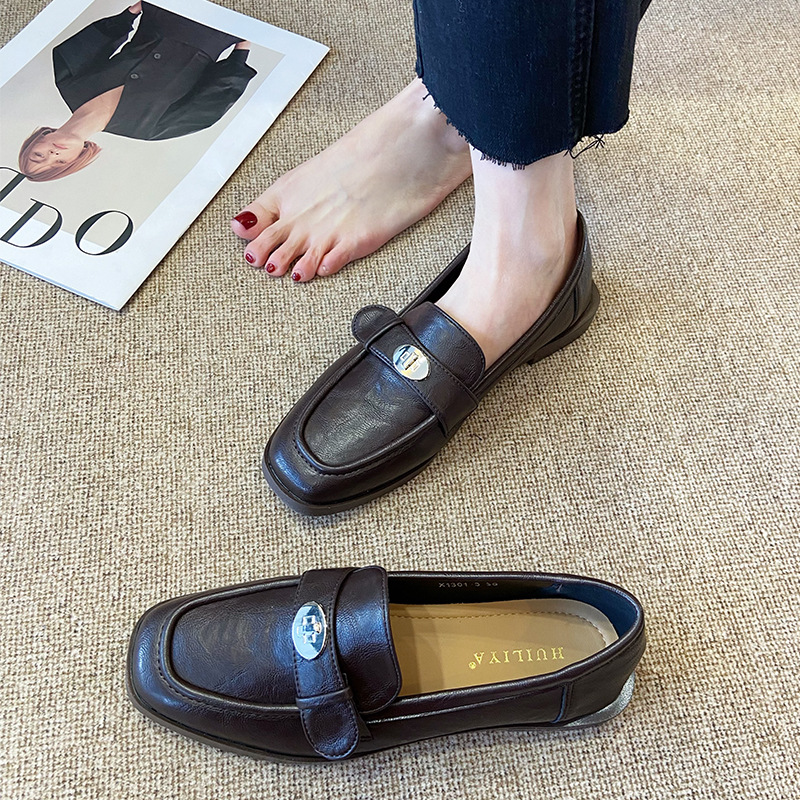 College style France style commuting flat loafers