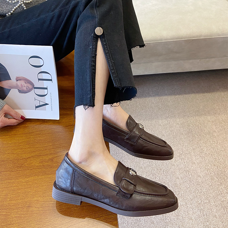 College style France style commuting flat loafers