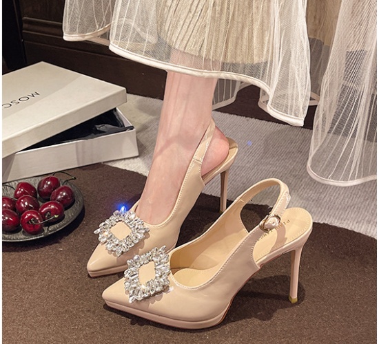 Pointed high-heeled shoes spring and summer sandals for women