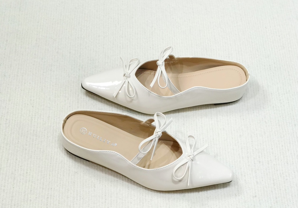Double bow summer France style elegant shoes for women
