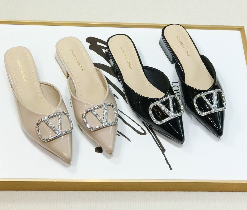 Thick France style lady sweet slippers for women