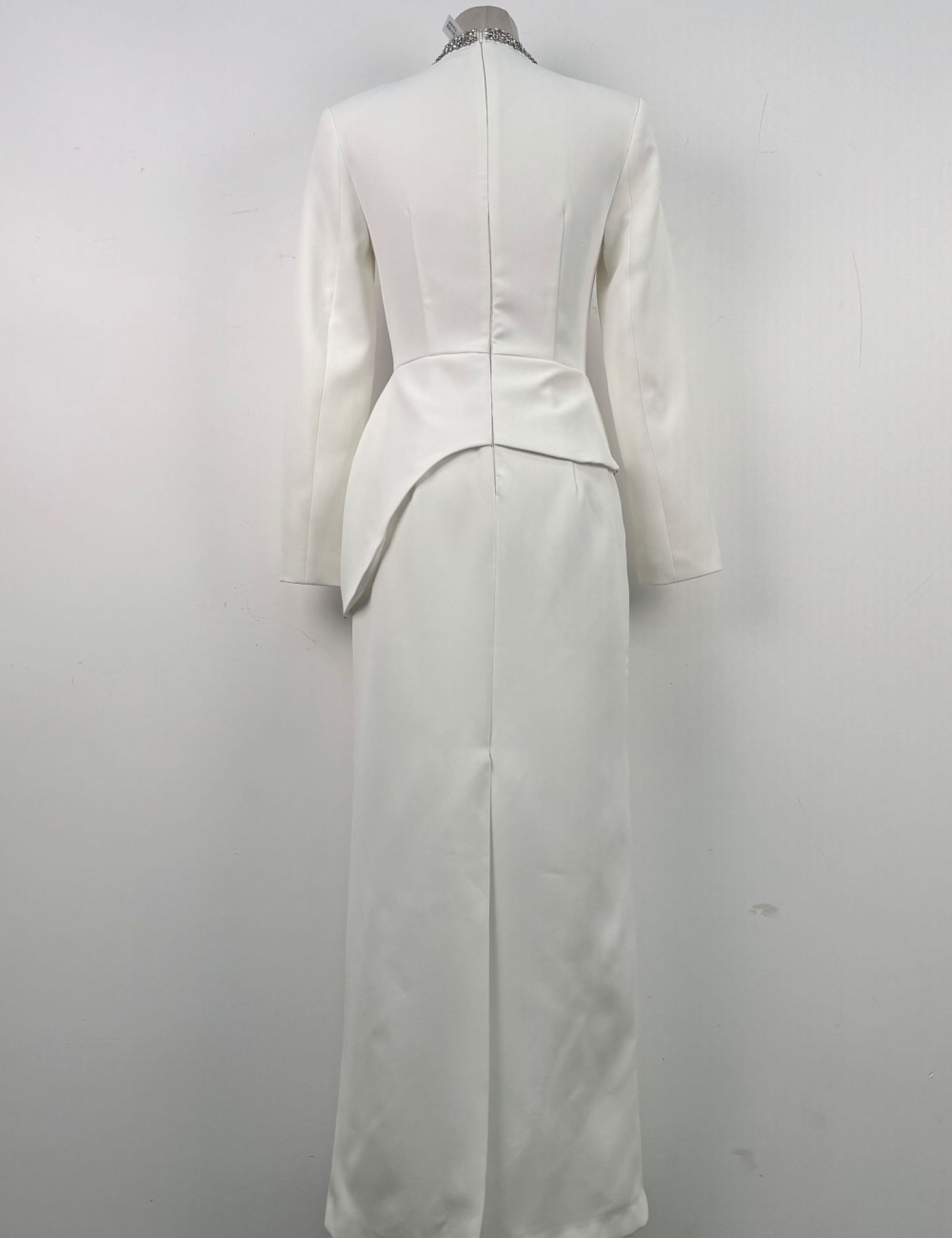 Temperament niche beading dress elegant slim evening dress