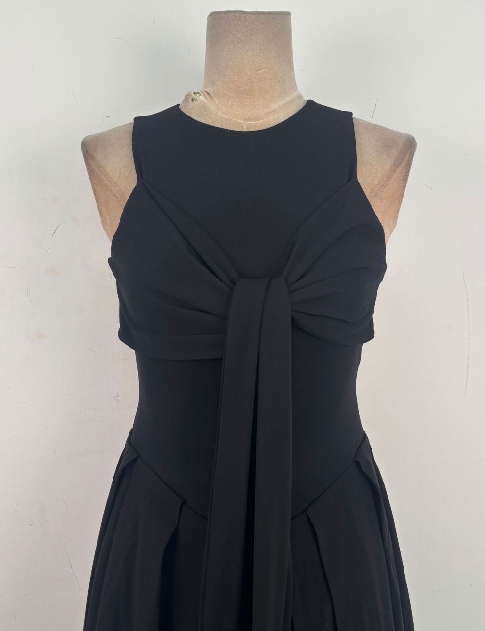 Slim strapless splice long dress simple niche dress