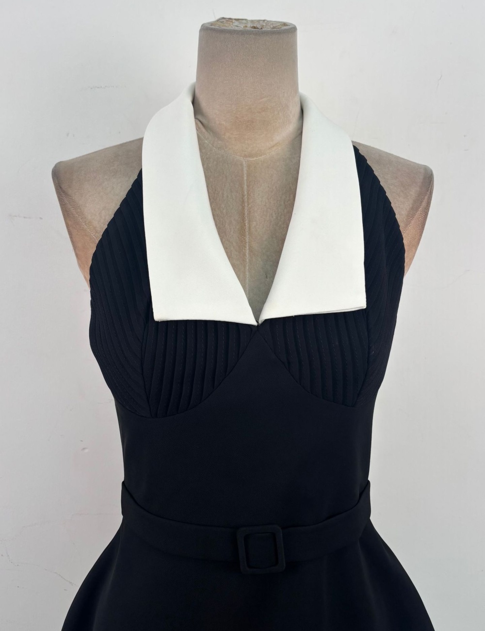 Slim A-line temperament dress mixed colors niche T-back