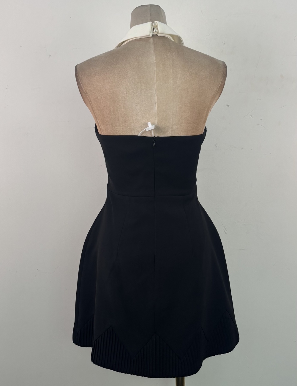 Slim A-line temperament dress mixed colors niche T-back