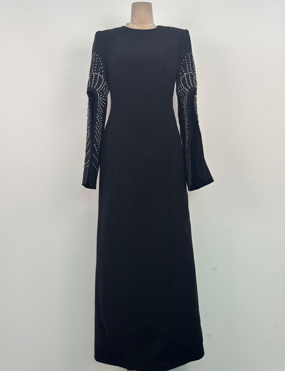 Split sleeve beading dress temperament formal dress