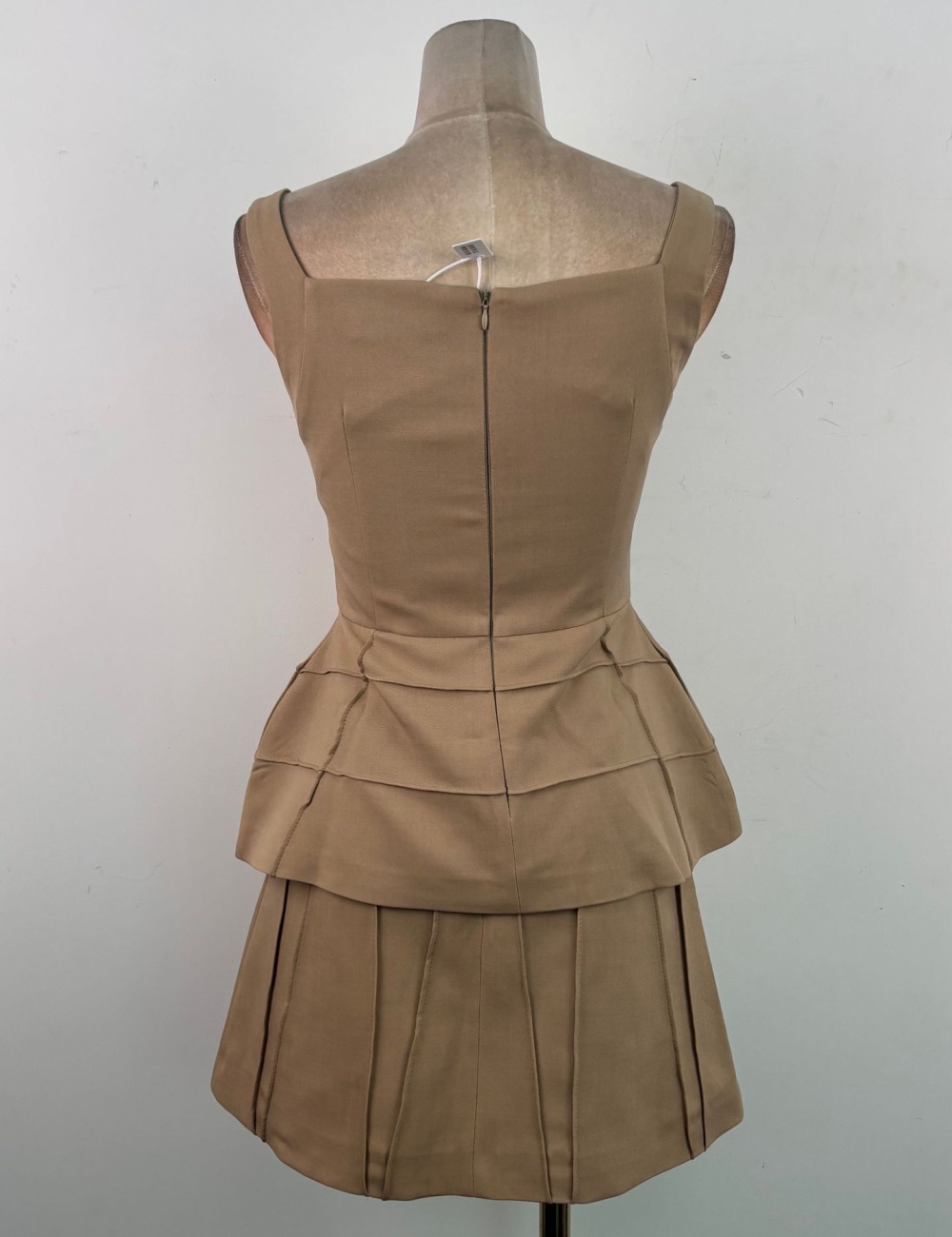 Temperament simple short skirt slim tops 2pcs set