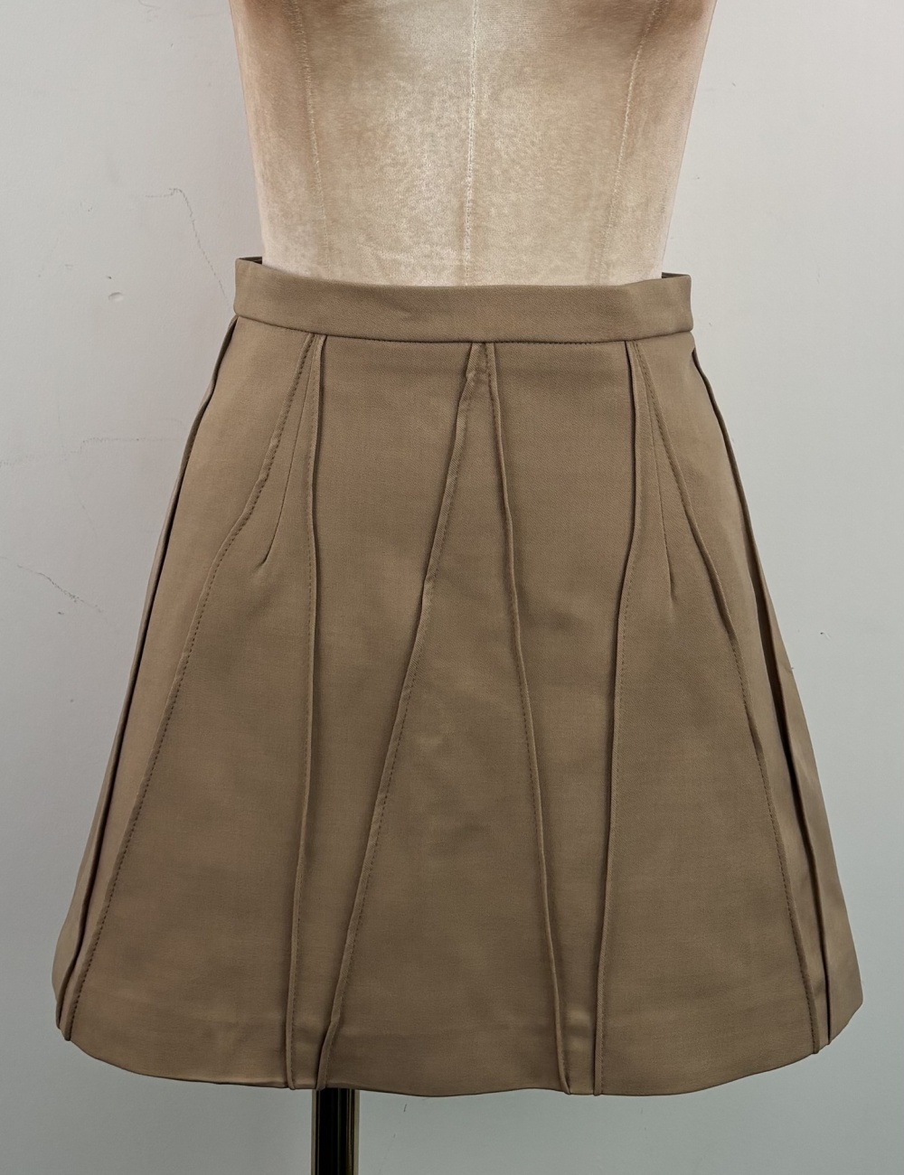 Temperament simple short skirt slim tops 2pcs set