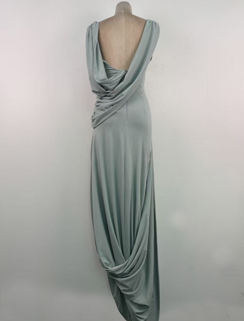 Halter slim long dress irregular elegant formal dress