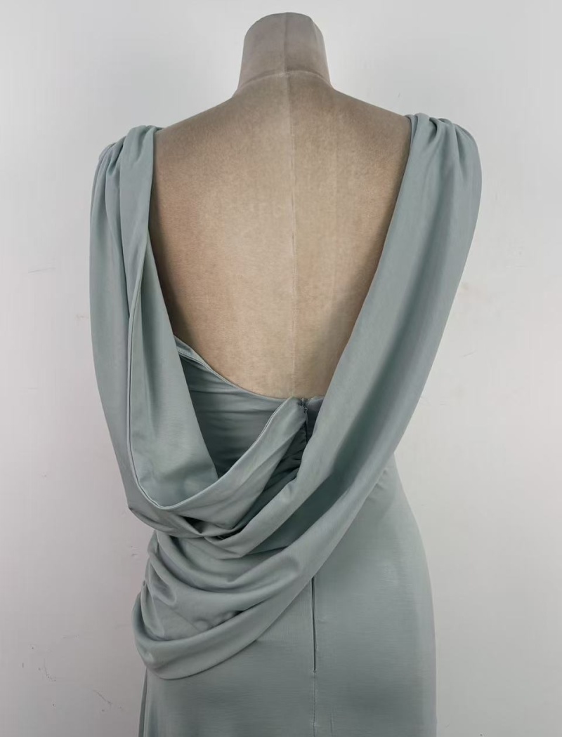 Halter slim long dress irregular elegant formal dress