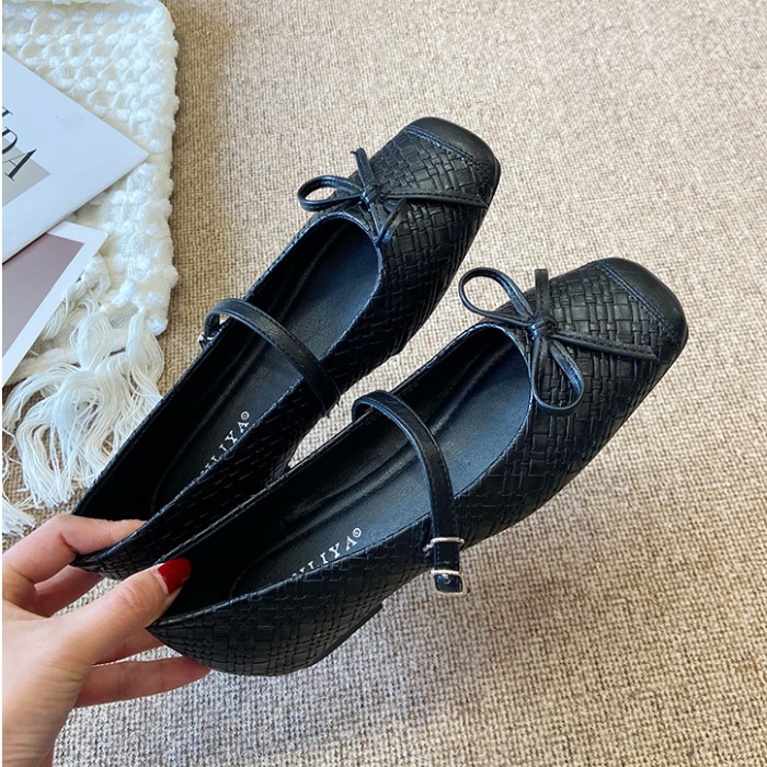 Establishment fashion France style niche bow spring shoes