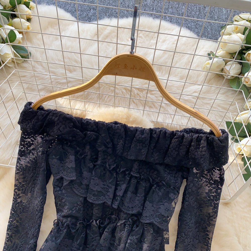 France style long sleeve tops Western style shirt for women