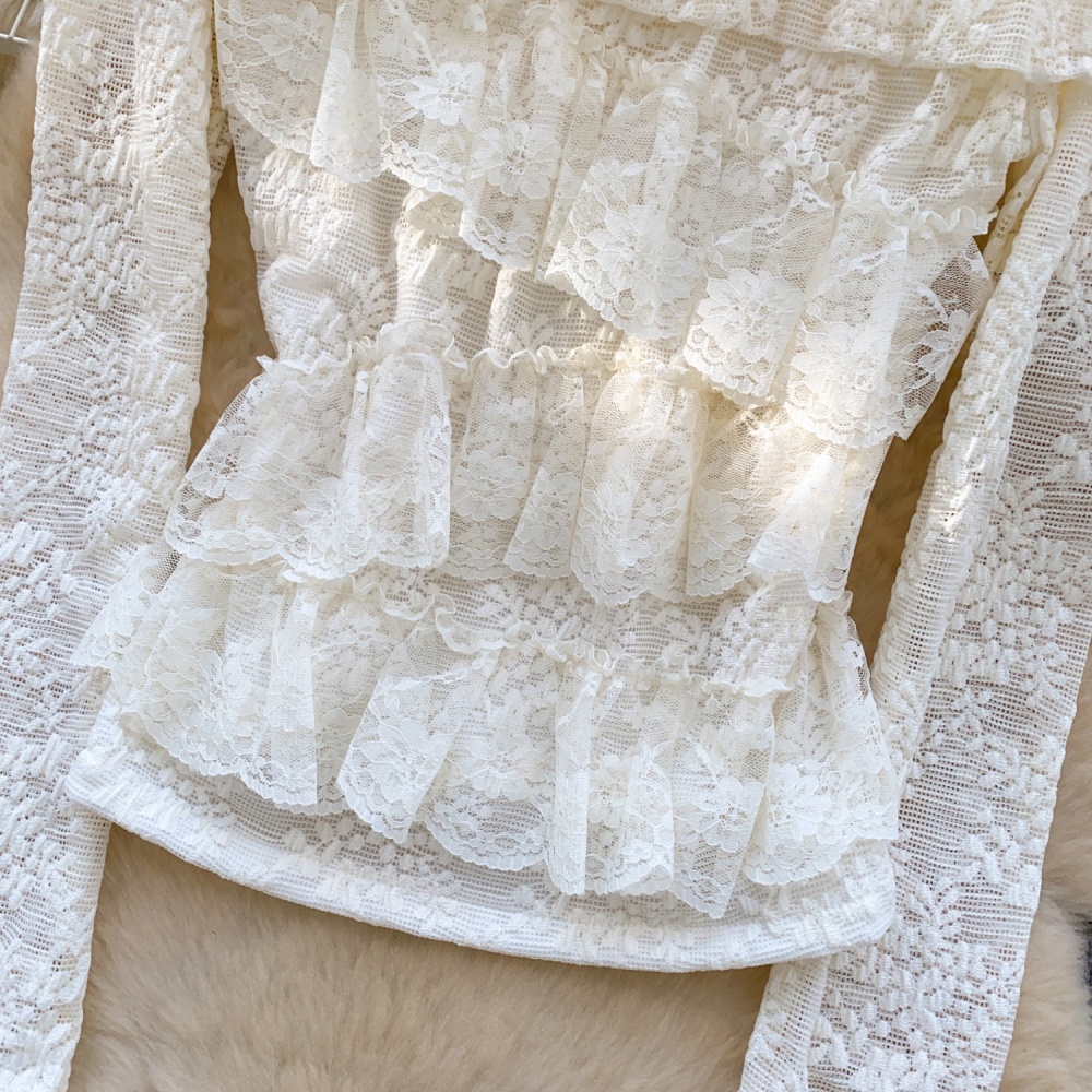 France style long sleeve tops Western style shirt for women