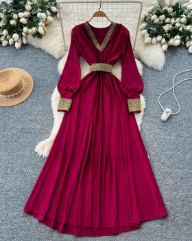 A-line dress Korean style long dress for women
