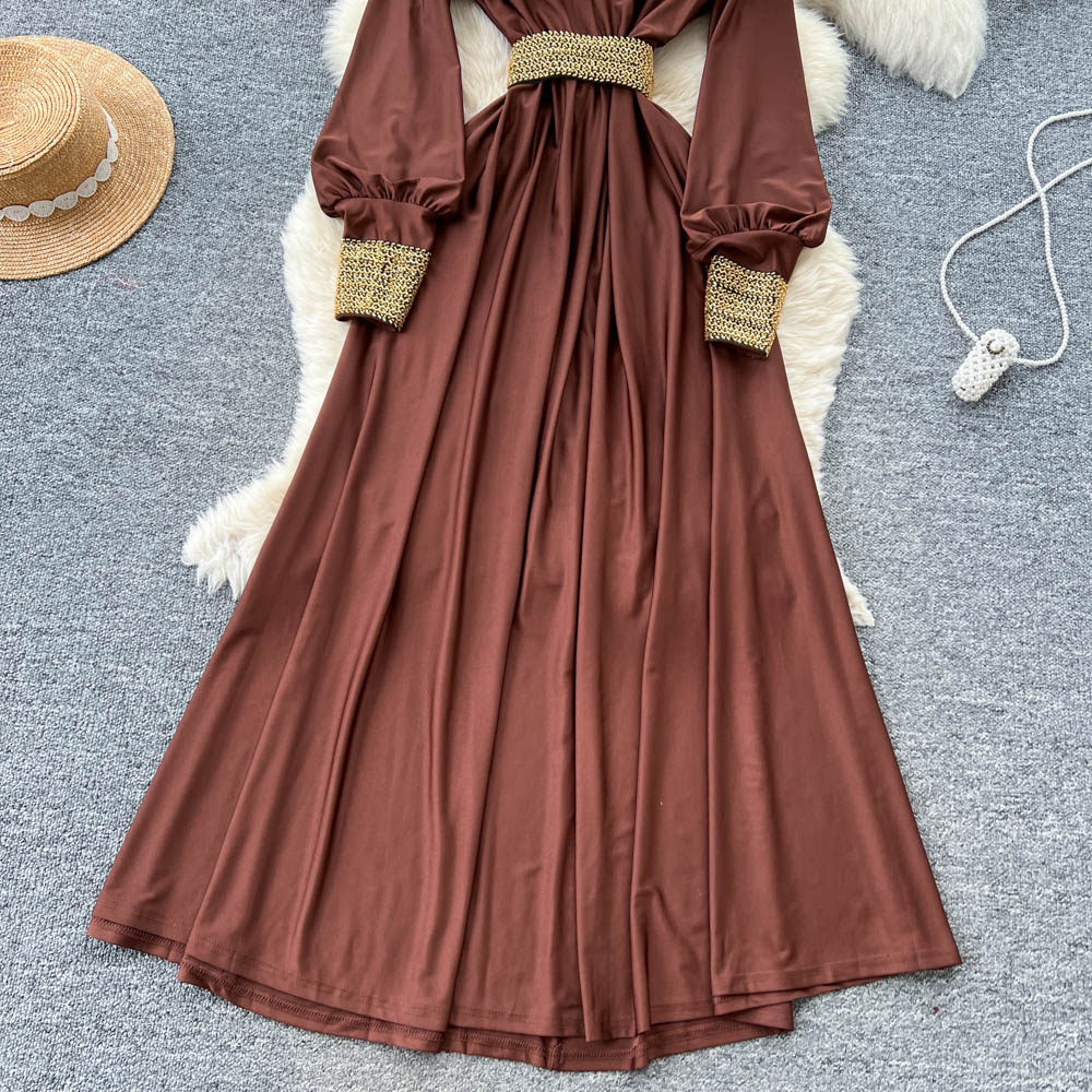 A-line dress Korean style long dress for women