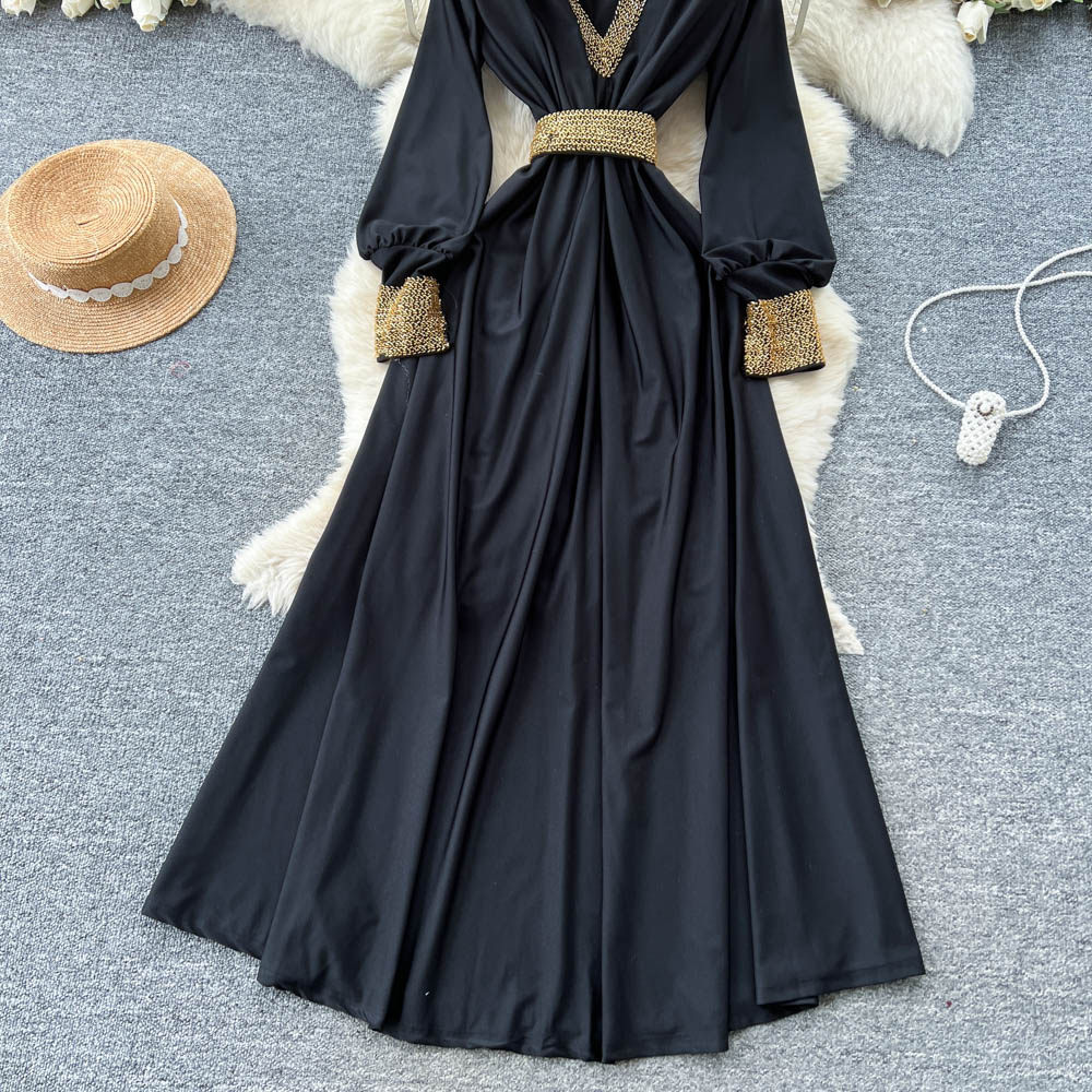 A-line dress Korean style long dress for women