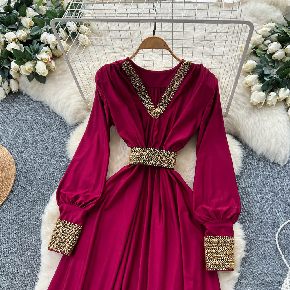 A-line dress Korean style long dress for women