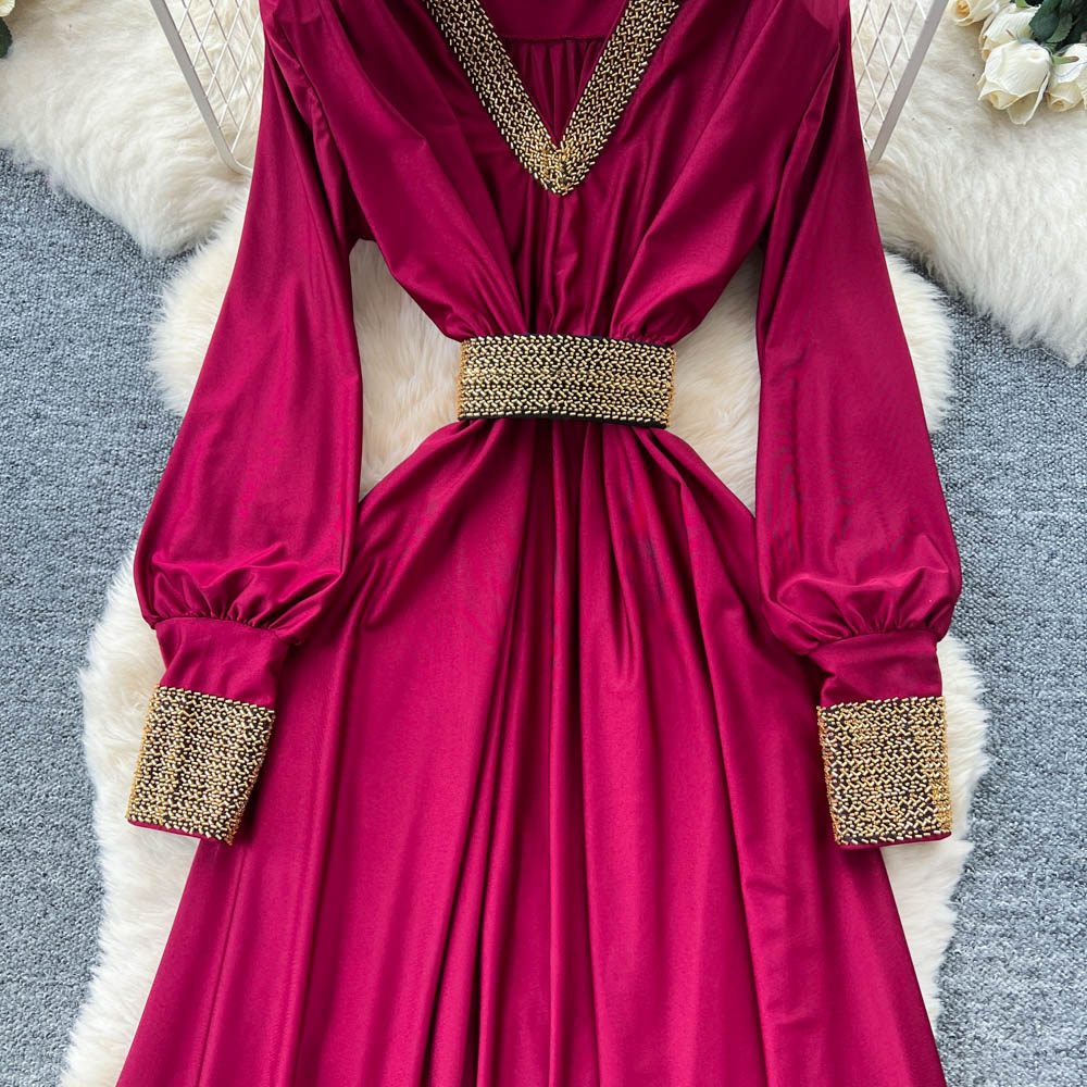 A-line dress Korean style long dress for women