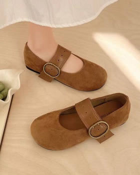 Spring and autumn belt soft soles peas shoes for women