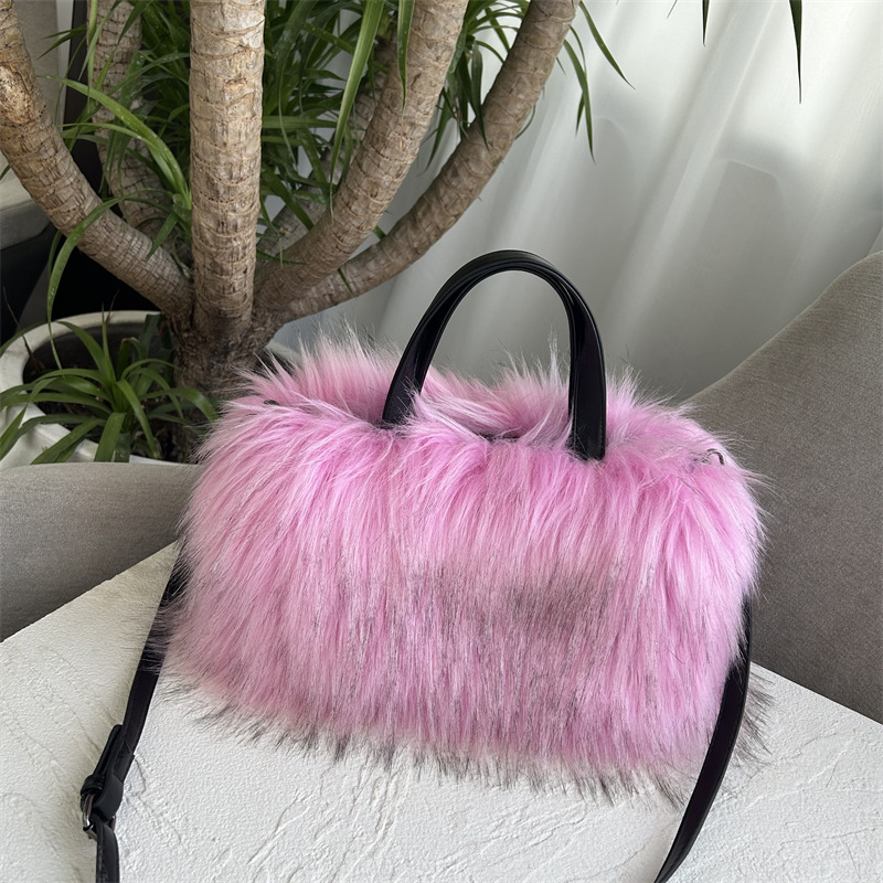 Plush messenger European style handbag