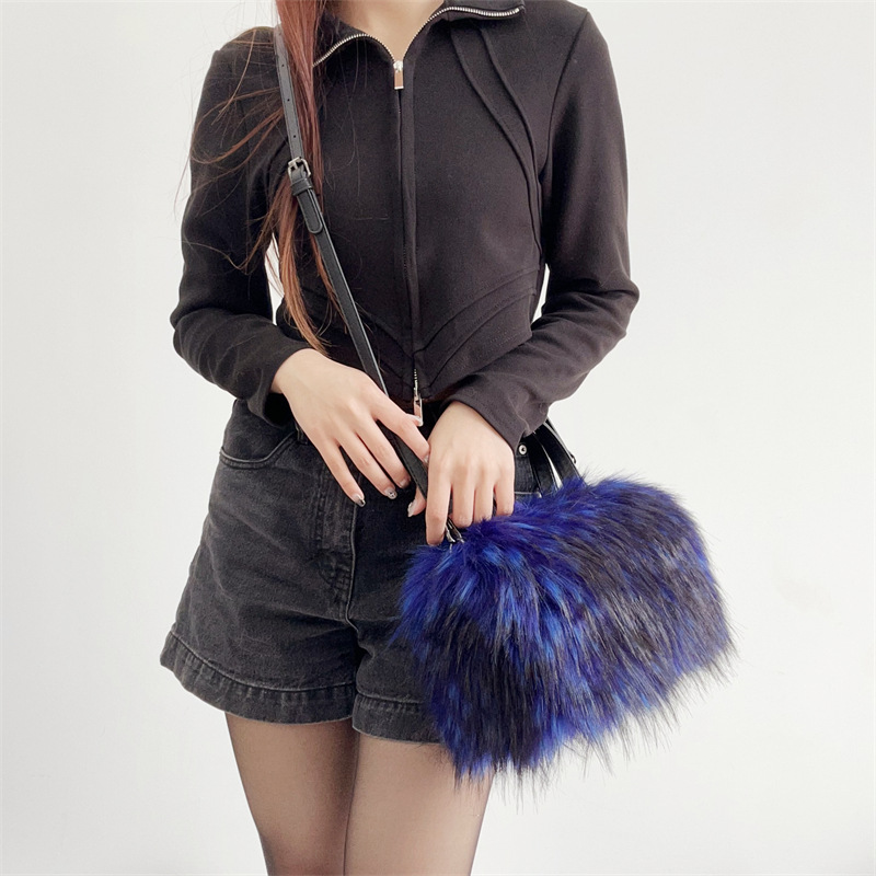 Plush messenger European style handbag