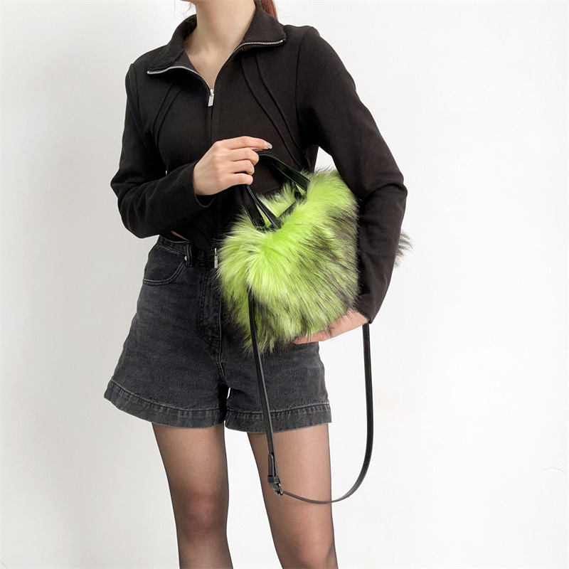 Plush messenger European style handbag