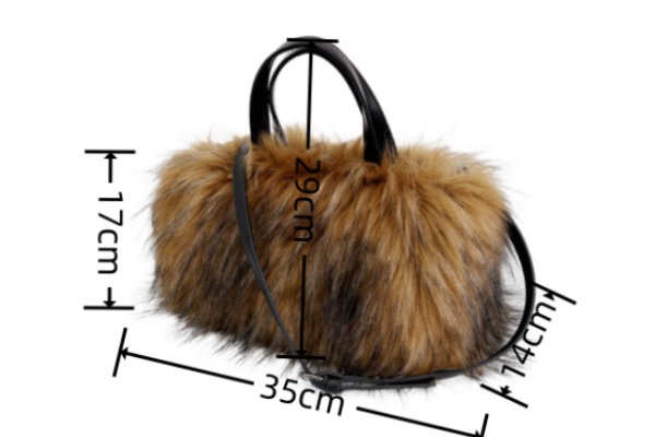 Plush messenger European style handbag