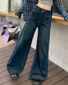 Spring mopping pants high waist jeans for women