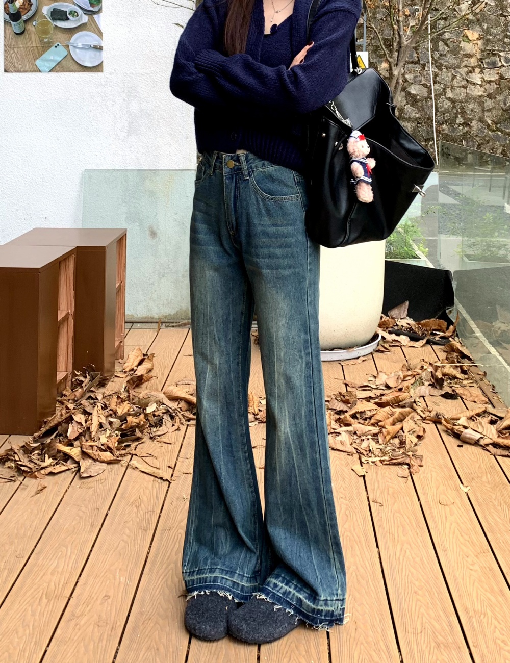 American style jeans micro speaker flare pants