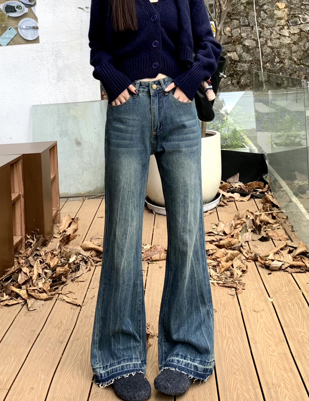 American style jeans micro speaker flare pants