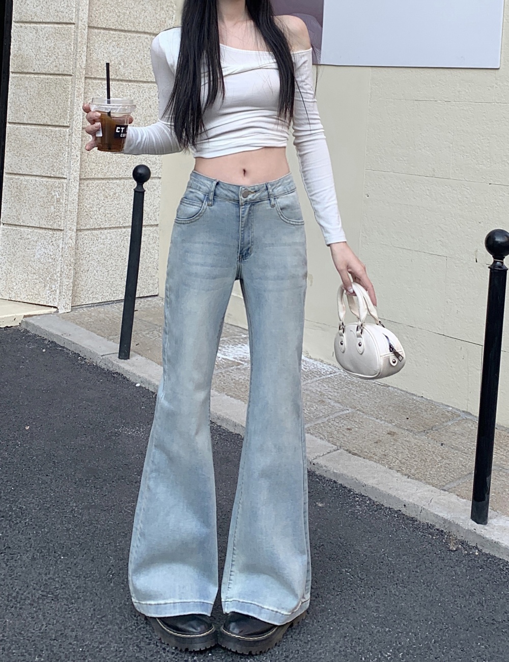 Spicegirl elasticity slim micro speaker jeans for women