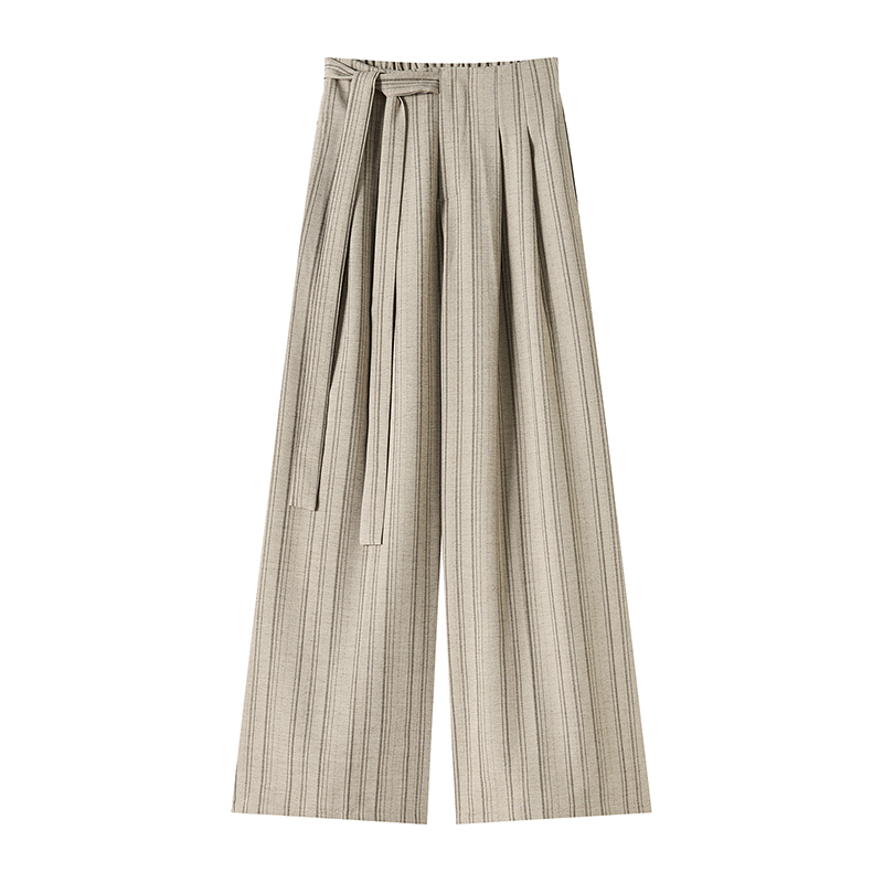 Stripe spring wide leg pants loose pants for women