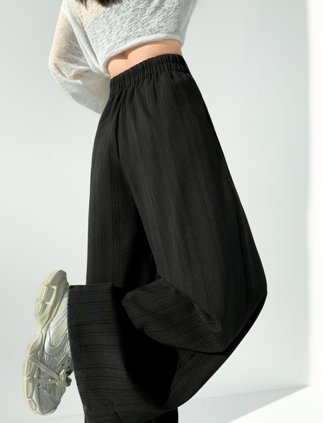 Stripe spring wide leg pants loose pants for women