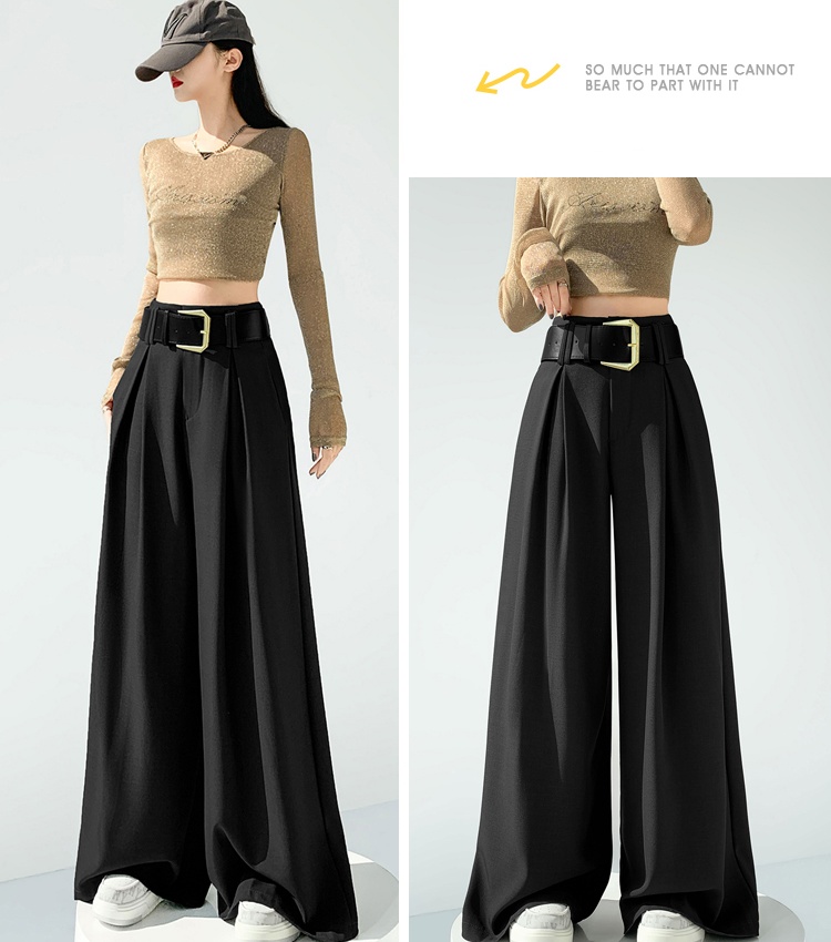 Straight high waist business suit slim Casual pants