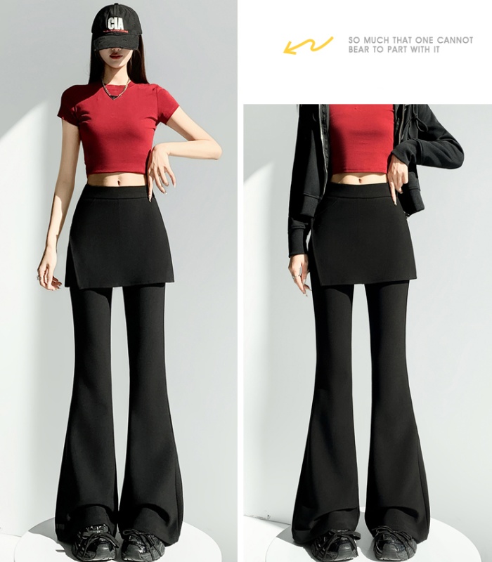 Micro speaker pants spring flare pants for women