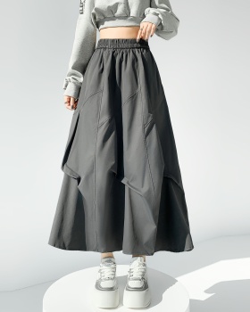Spring Casual skirt fold irregular puff skirt for women