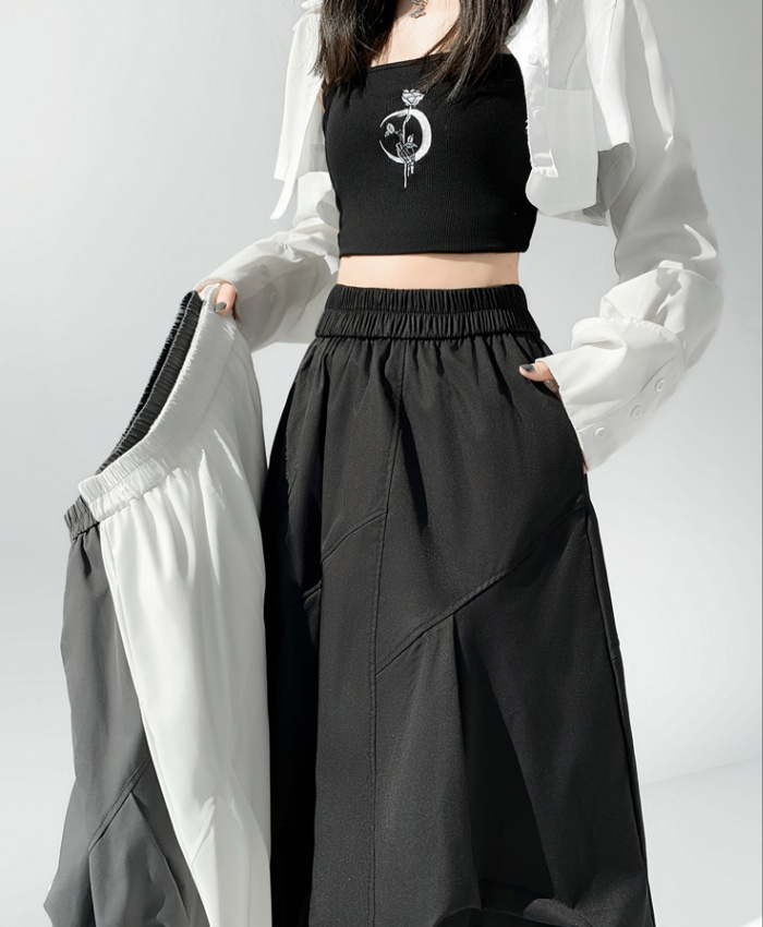 Spring Casual skirt fold irregular puff skirt for women