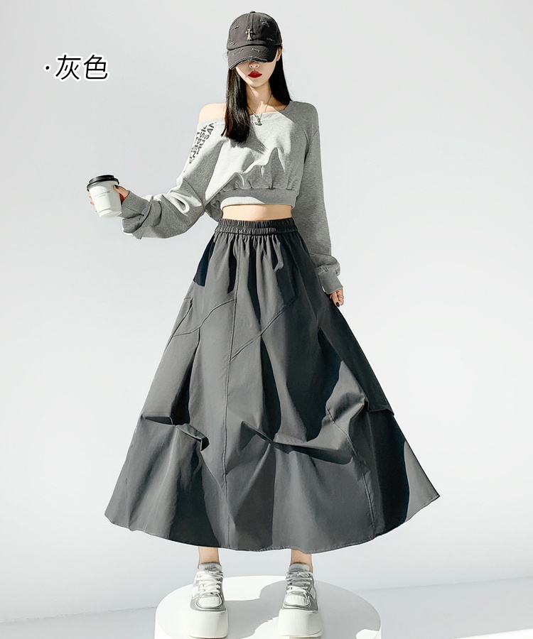 Spring Casual skirt fold irregular puff skirt for women