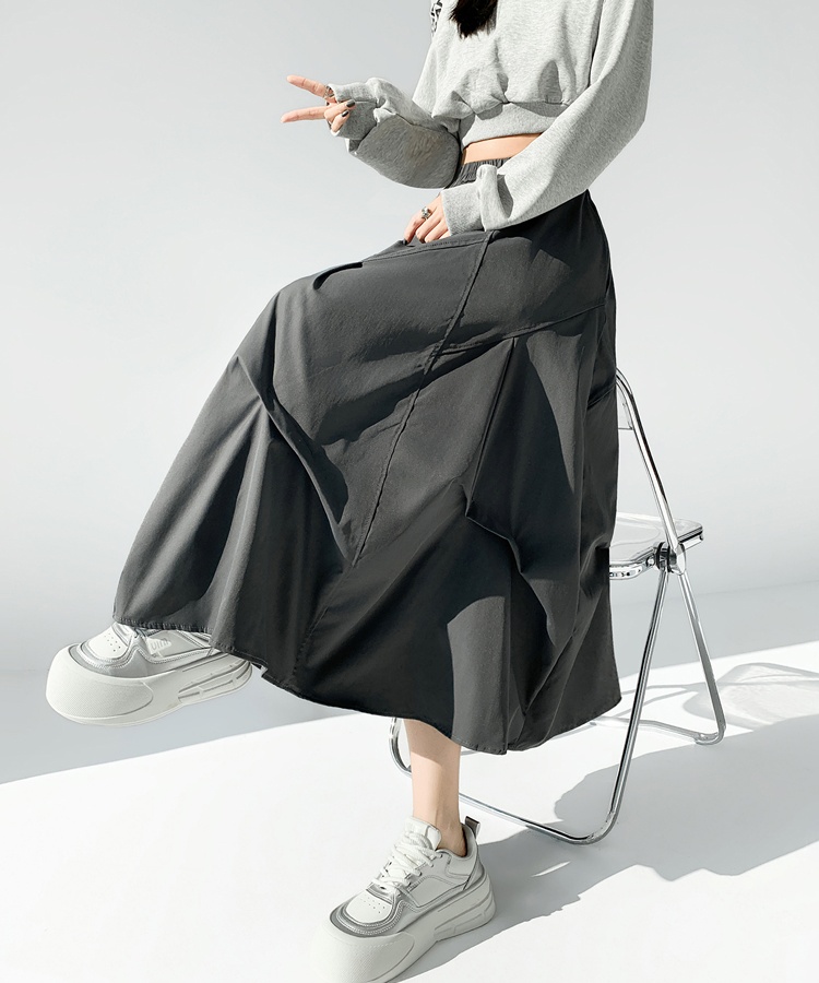 Spring Casual skirt fold irregular puff skirt for women