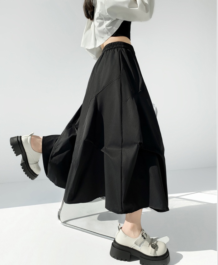 Spring Casual skirt fold irregular puff skirt for women