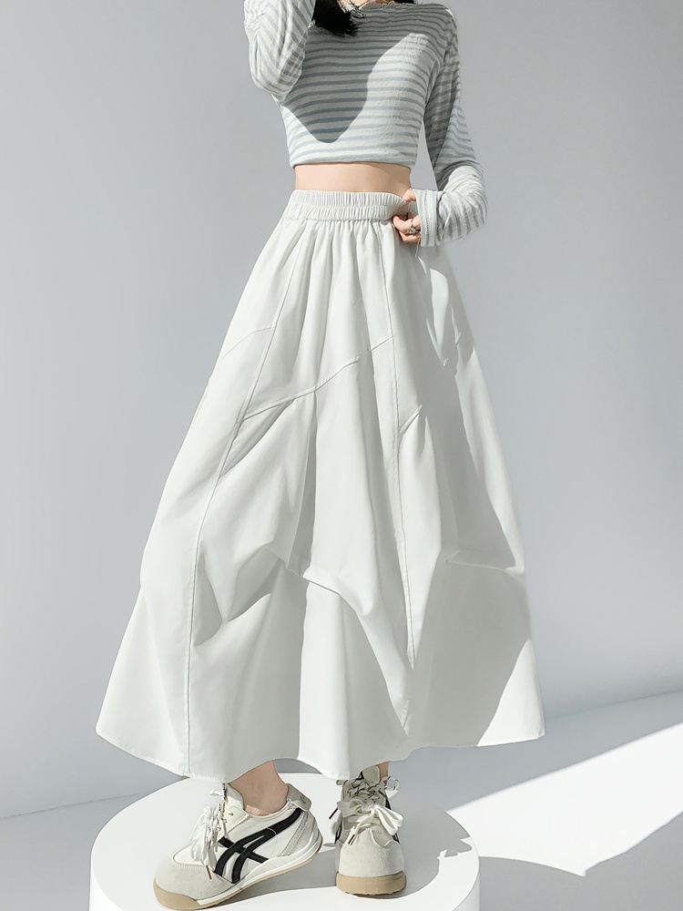 Spring Casual skirt fold irregular puff skirt for women