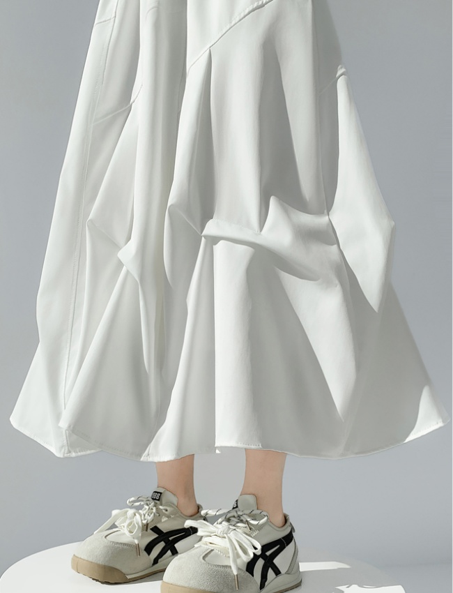 Spring Casual skirt fold irregular puff skirt for women